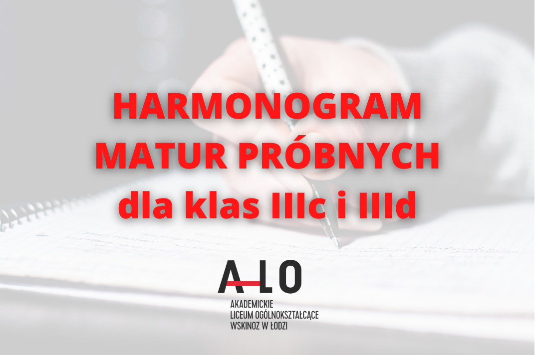 Harmonogram próbnych matur 2021