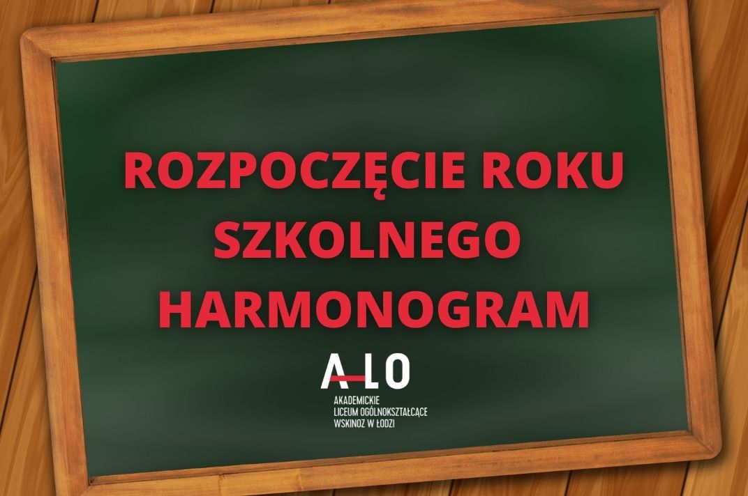 Harmonogram rozpoczęcia roku szkolnego