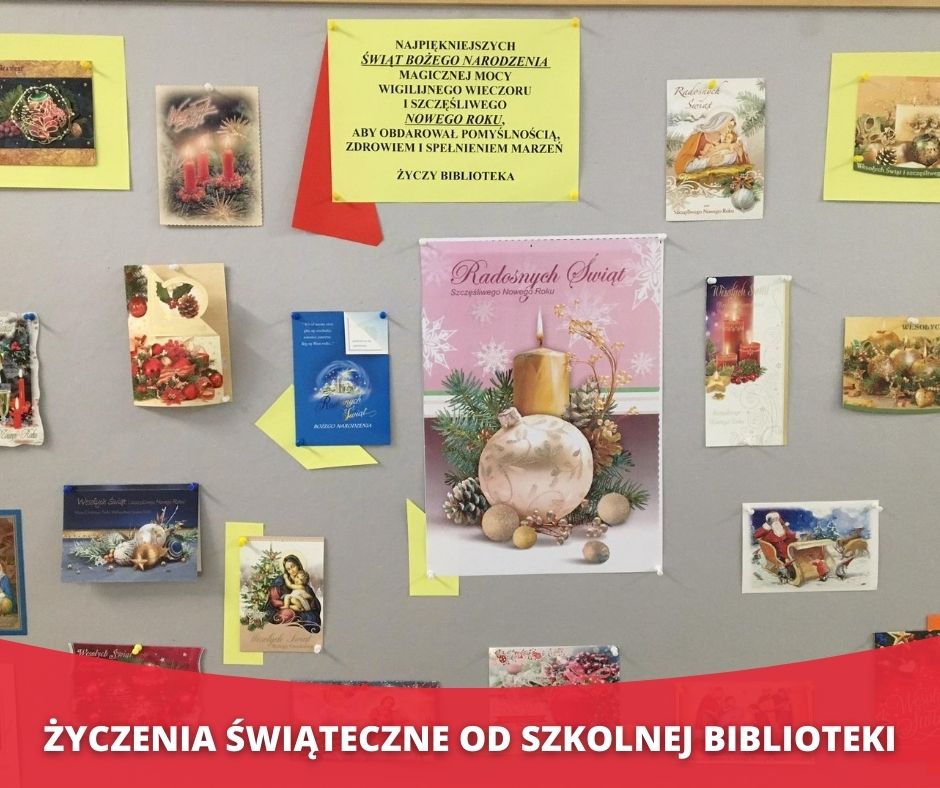 Życzenia świąteczne od biblioteki szkolnej